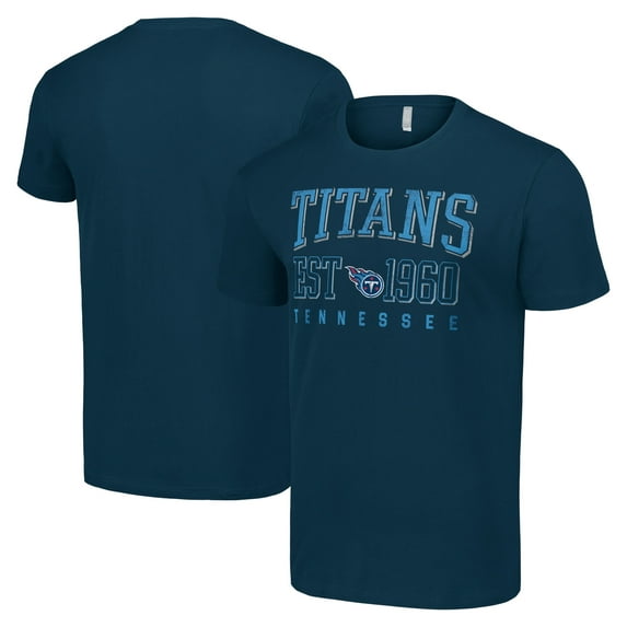 Men's Starter Navy Tennessee Titans Throwback Logo T-Shirt