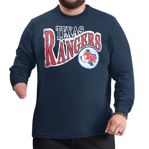 Men's G-III Sports by Carl Banks Navy Texas Rangers Adaptive Twisted Team Long Sleeve T-Shirt