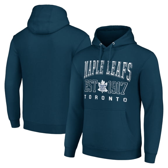 Men's Starter Navy Toronto Maple Leafs Retro Graphic Pullover Hoodie