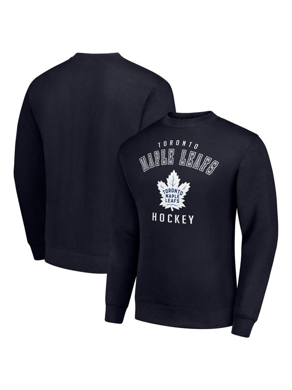 Men's Starter Navy Toronto Maple Leafs Team Logo Fleece Pullover Sweatshirt