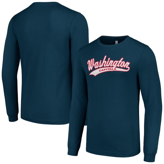 Men's Starter Navy Washington Capitals Tailsweep T-Shirt
