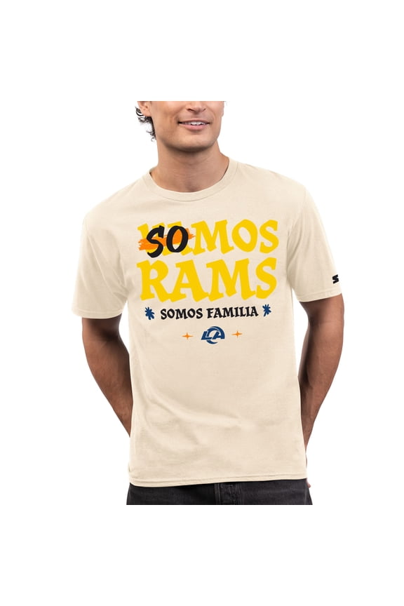Men's Starter Oatmeal Los Angeles Rams Somos T-Shirt