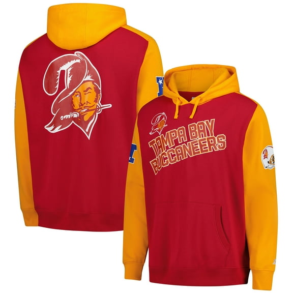 Men's Starter Orange Tampa Bay Buccaneers Extreme Vintage Logo Pullover Hoodie