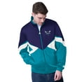 thumbnail image 1 of Men's Starter Purple Charlotte Hornets Rush Applique Full-Zip Track Jacket, 1 of 2