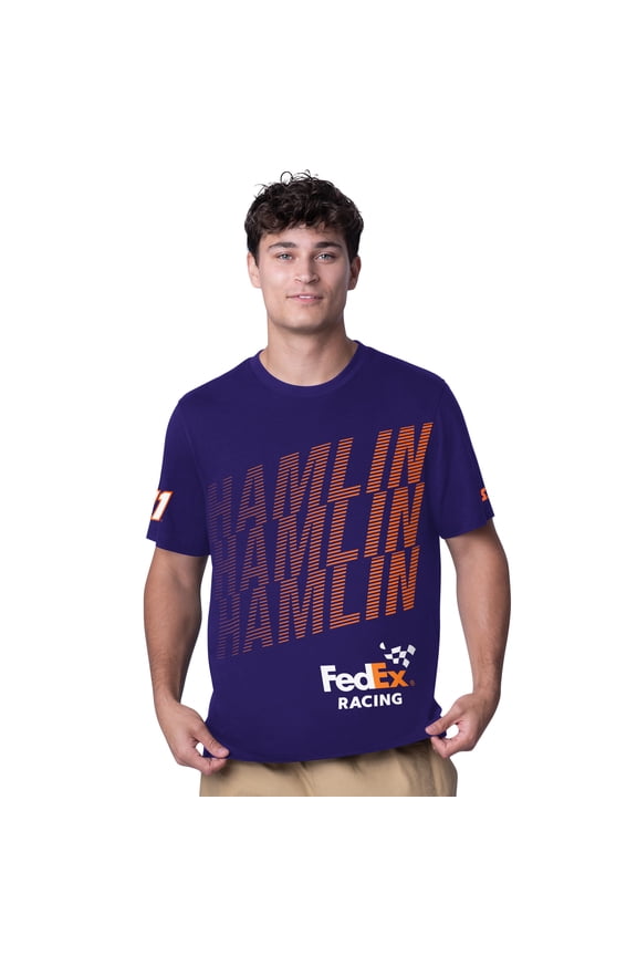 Men's Starter Purple Denny Hamlin FedEx All Star Extreme T-Shirt