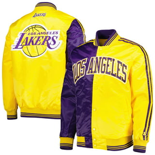 Los Angeles Lakers Mitchell & Ness Youth Hardwood Classics Satin Raglan  Full-Snap Jacket - Black
