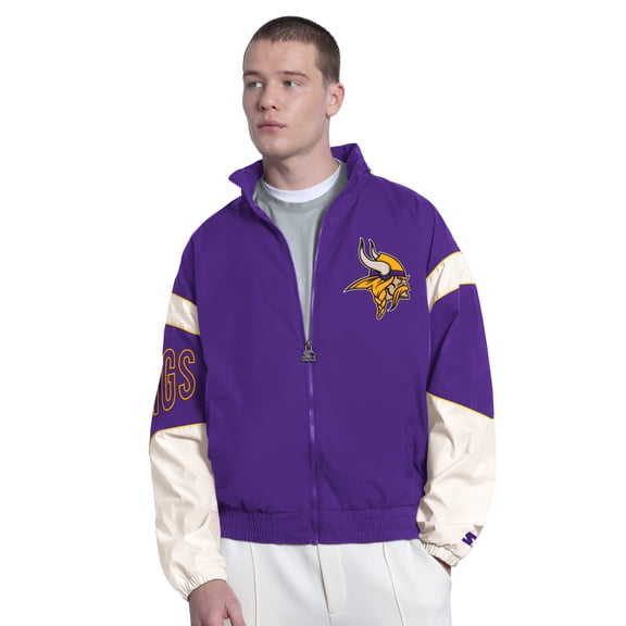 Men's Starter  Purple Minnesota Vikings The Gust Full-Zip Hooded Jacket