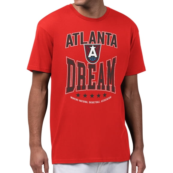 Men's Starter Red Atlanta Dream Center Squeeze T-Shirt
