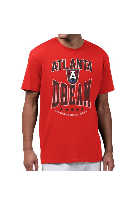 Men's Starter Red Atlanta Dream Center Squeeze T-Shirt