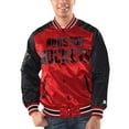 thumbnail image 1 of Men's Starter Red/Black Houston Rockets Renegade Satin Full-Snap Varsity Jacket, 1 of 2