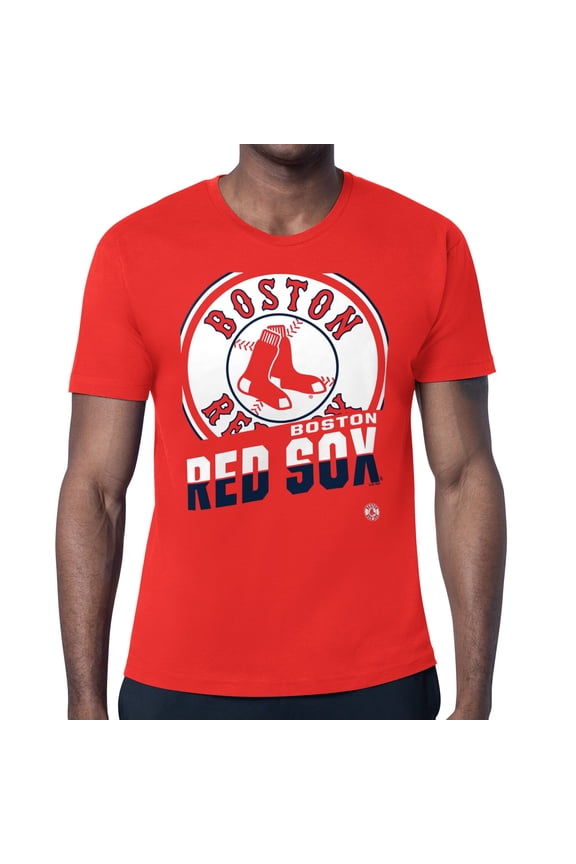 Men's Starter  Red Boston Red Sox Logo Zoom T-Shirt