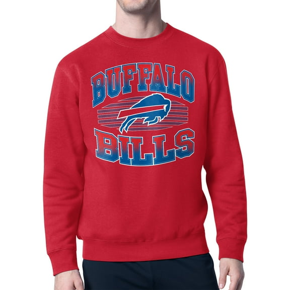 Men's Starter Red Buffalo Bills Team Grit Graphic Fleece Pullover Sweatshirt