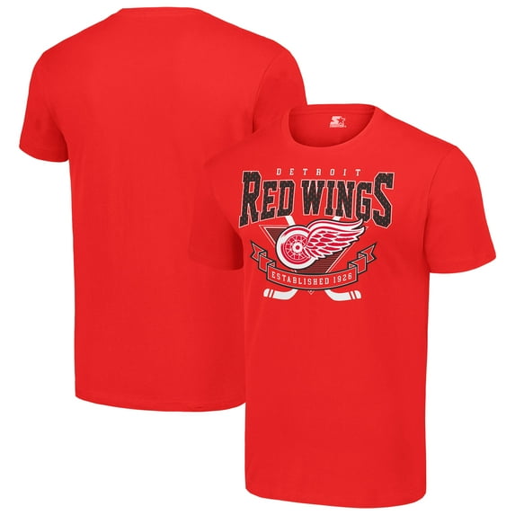 Men's Starter Red Detroit Red Wings Team Logo Graphic T-Shirt