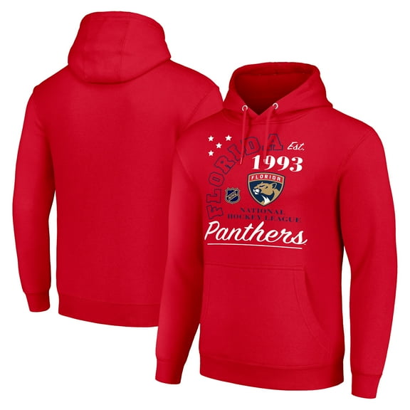 Men's Starter  Red Florida Panthers Arch City Team Graphic Fleece Pullover Hoodie