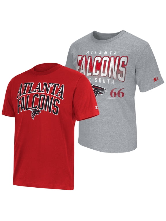 Men's Starter Red/Heather Gray Atlanta Falcons Two-Pack Logo T-Shirt Set