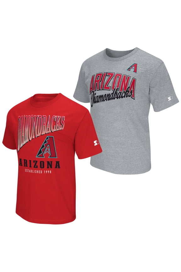 Men's Starter Red/Heather Gray Arizona Diamondbacks Two-Pack T-Shirt Set