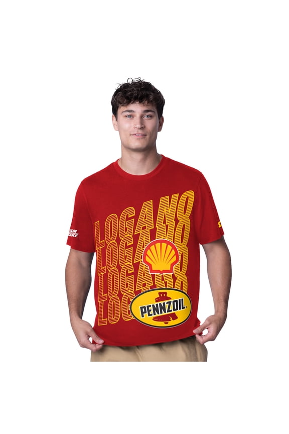 Men's Starter  Red Joey Logano Shell Pennzoil All Star Extreme T-Shirt