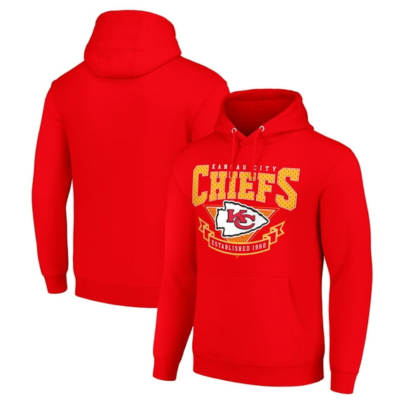 Men's Starter Red Kansas City Chiefs -80s Inspired Pullover Hoodie