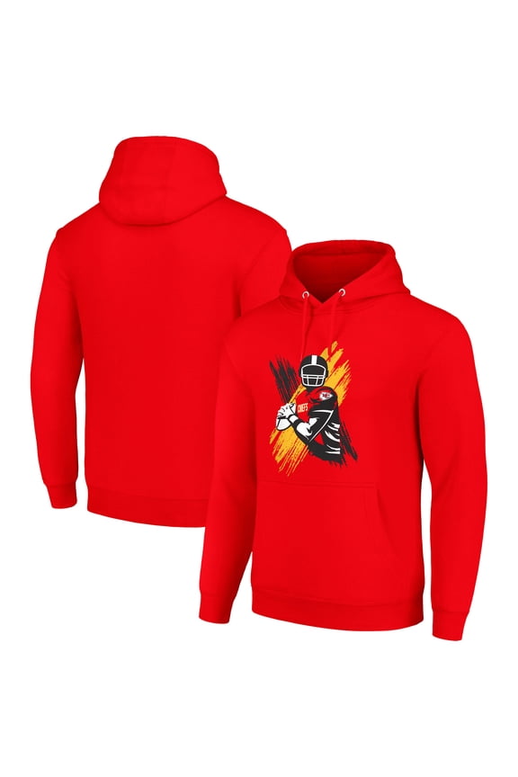 Men's Starter Red Kansas City Chiefs Player X Fleece Pullover Hoodie