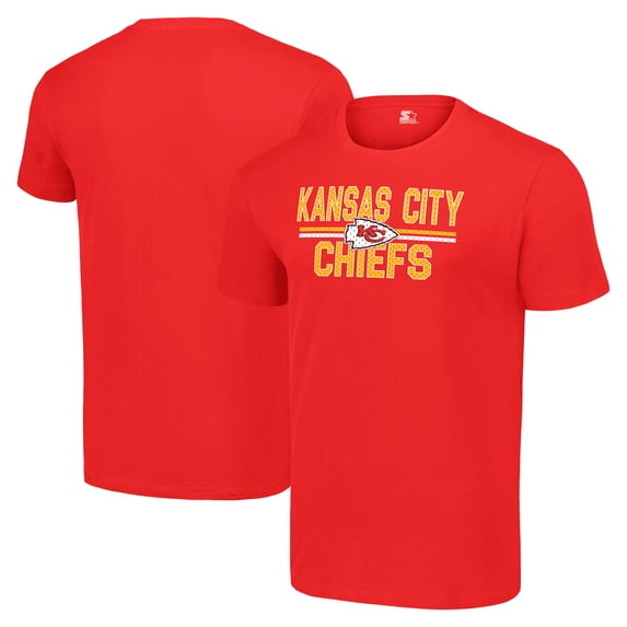 Men's Starter Red Kansas City Chiefs Team Mesh Print Graphic T-Shirt