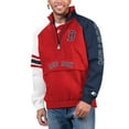 thumbnail image 1 of Men's Starter Red/Navy Boston Red Sox Elite Raglan Half-Zip Jacket, 1 of 2