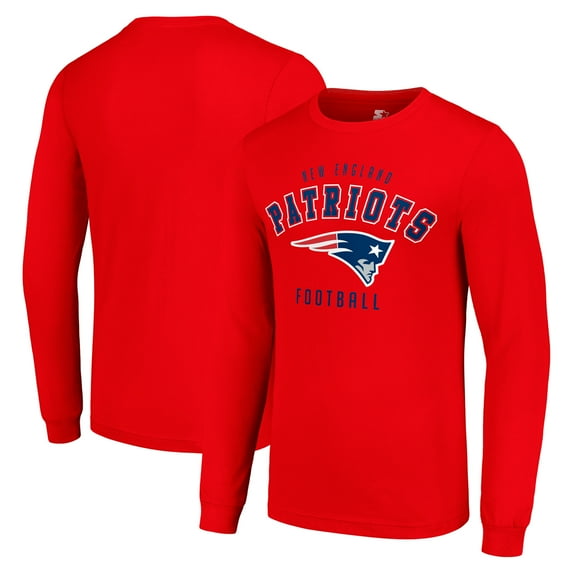 Men's Starter Red New England Patriots Long Sleeve T-Shirt