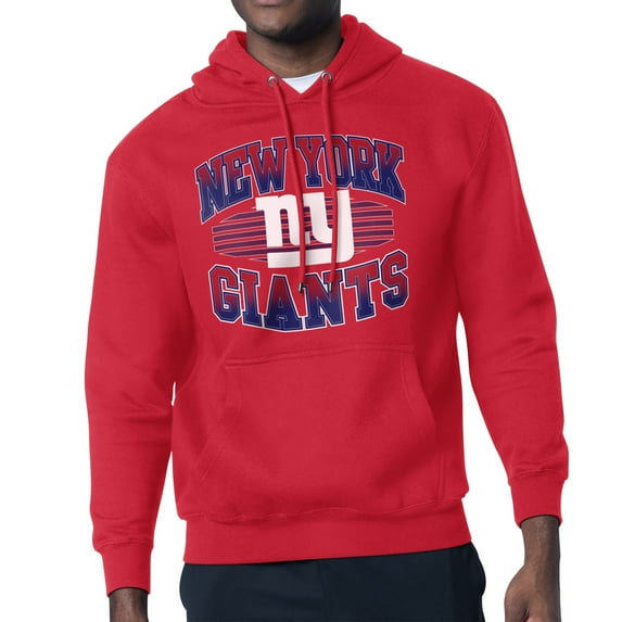 Men's Starter Red New York Giants Team Grit Graphic Hoodie