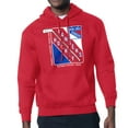 thumbnail image 1 of Men's Starter Red New York Rangers Shield Logo Pullover Hoodie, 1 of 3