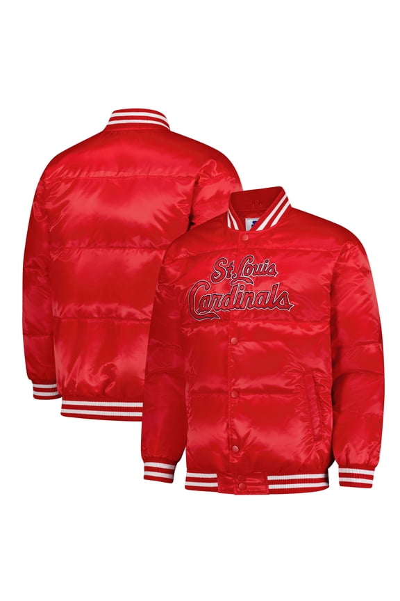 Men's Starter Red St. Louis Cardinals Full-Snap Satin Jacket