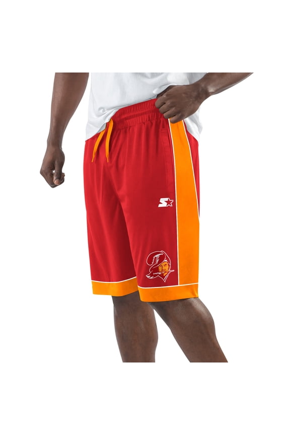 Men's-Starter Red Tampa Bay Buccaneers Fan Favorites Vintage Logo Shorts