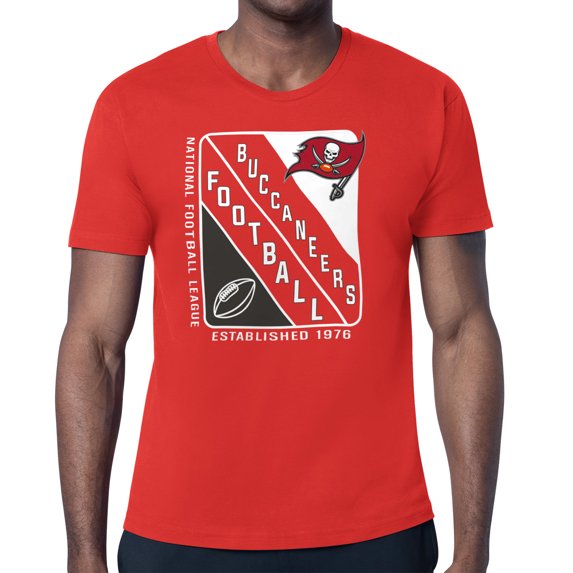 Men's Starter Red Tampa Bay Buccaneers Shield Logo T-Shirt