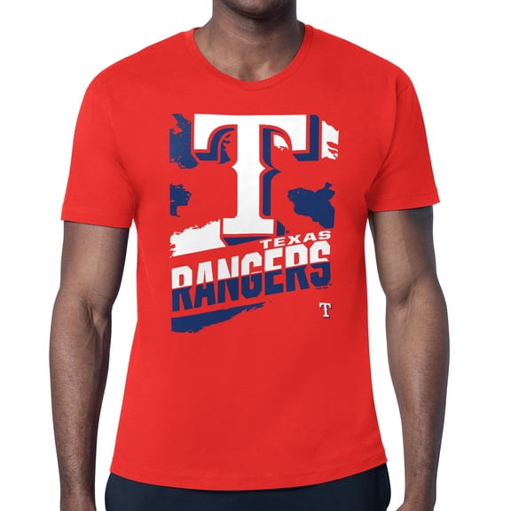 Men's Starter Red Texas Rangers Logo Zoom T-Shirt