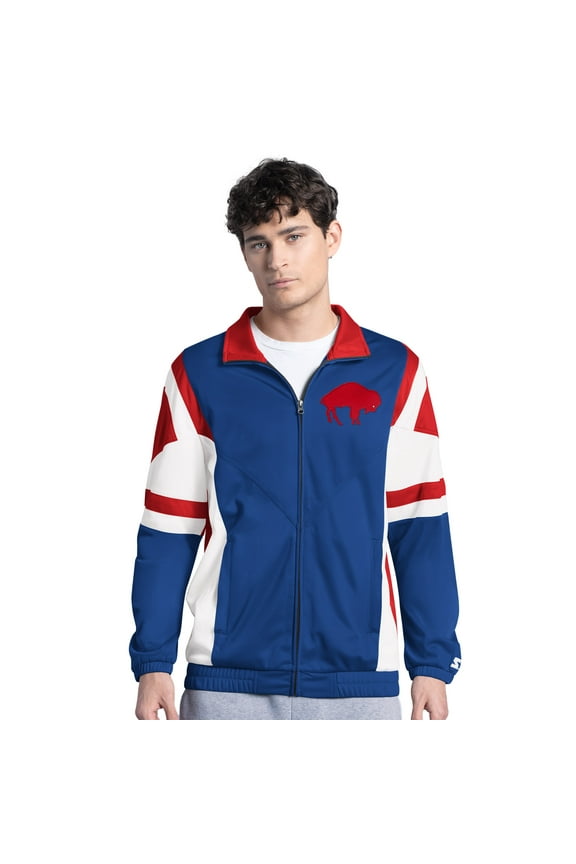 Men's-Starter  Royal Buffalo Bills Contender Vintage Logo Full-Zip Track Jacket