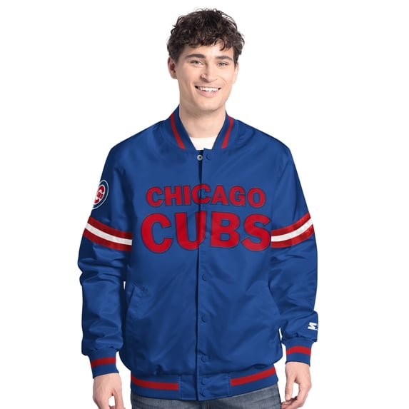 Men's-Starter Royal Chicago Cubs Scout Full-Snap Varsity Jacket