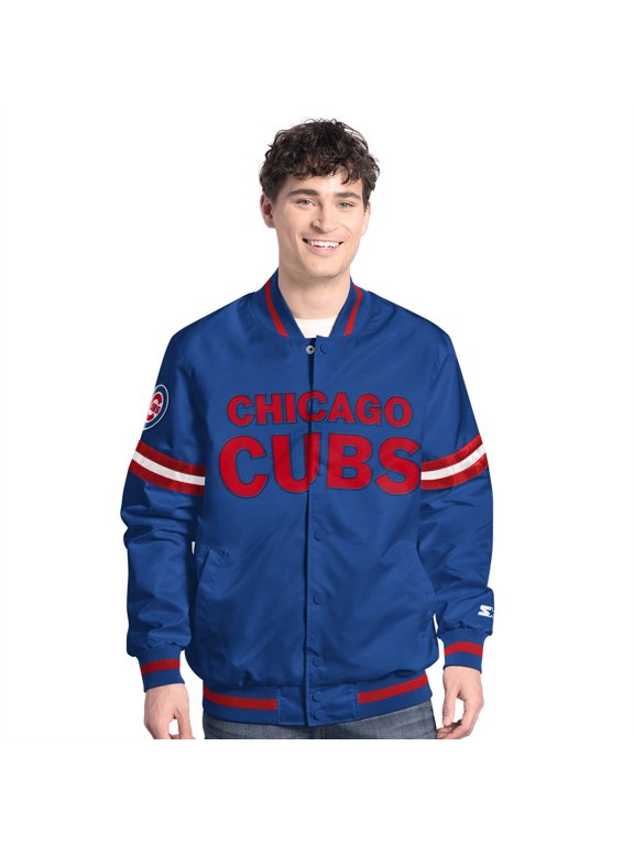 Men's-Starter Royal Chicago Cubs Scout Full-Snap Varsity Jacket