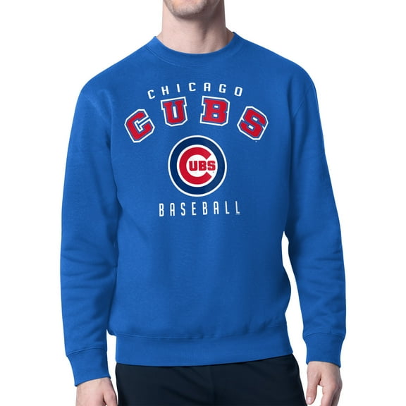 Men's Starter Royal Chicago Cubs Team Logo Fleece Pullover Sweatshirt