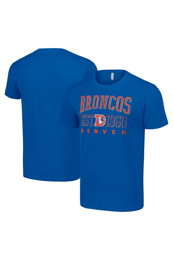 Men's Starter Royal Denver Broncos Throwback Logo T-Shirt