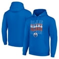 thumbnail image 1 of Men's Starter Royal Edmonton Oilers Four Team Name Logo Fleece Pullover Hoodie, 1 of 3