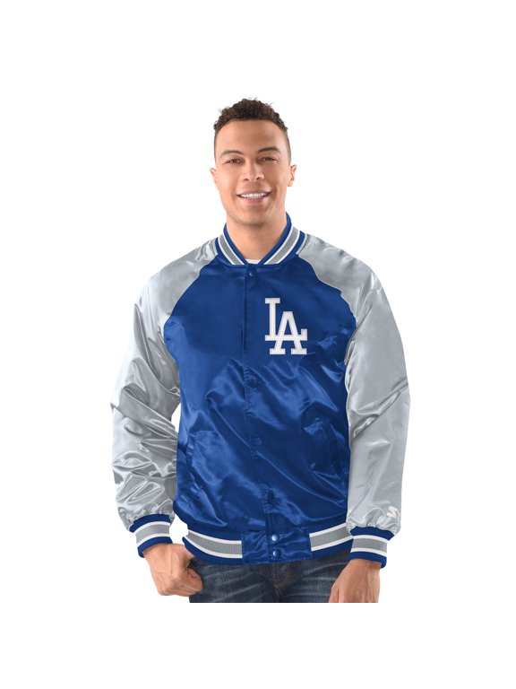 Men's Starter Royal/Gray Los Angeles Dodgers Raglan Blitz Varsity Jacket