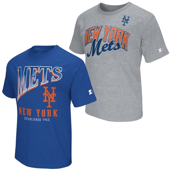 Men's Starter Royal/Heather Gray New York Mets Two-Pack T-Shirt Set