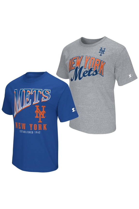 Men's Starter Royal/Heather Gray New York Mets Two-Pack T-Shirt Set