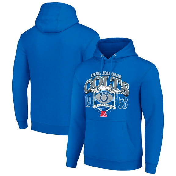 Men's Starter Royal Indianapolis Colts 80s Retro Pullover Hoodie