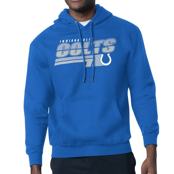 Men's Starter Royal Indianapolis Colts Logo Push Graphic Hoodie