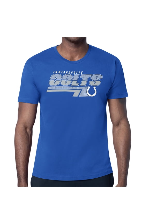 Men's Starter Royal Indianapolis Colts Logo Push Graphic T-Shirt