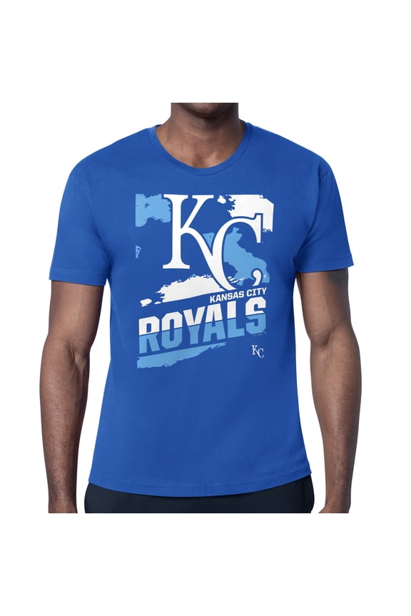 Men's Starter Royal Kansas City Royals Logo Zoom T-Shirt
