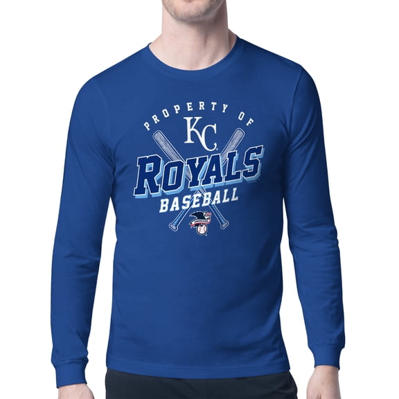 Men's Starter Royal Kansas City Royals Property of Team Long-Sleeve T-Shirt