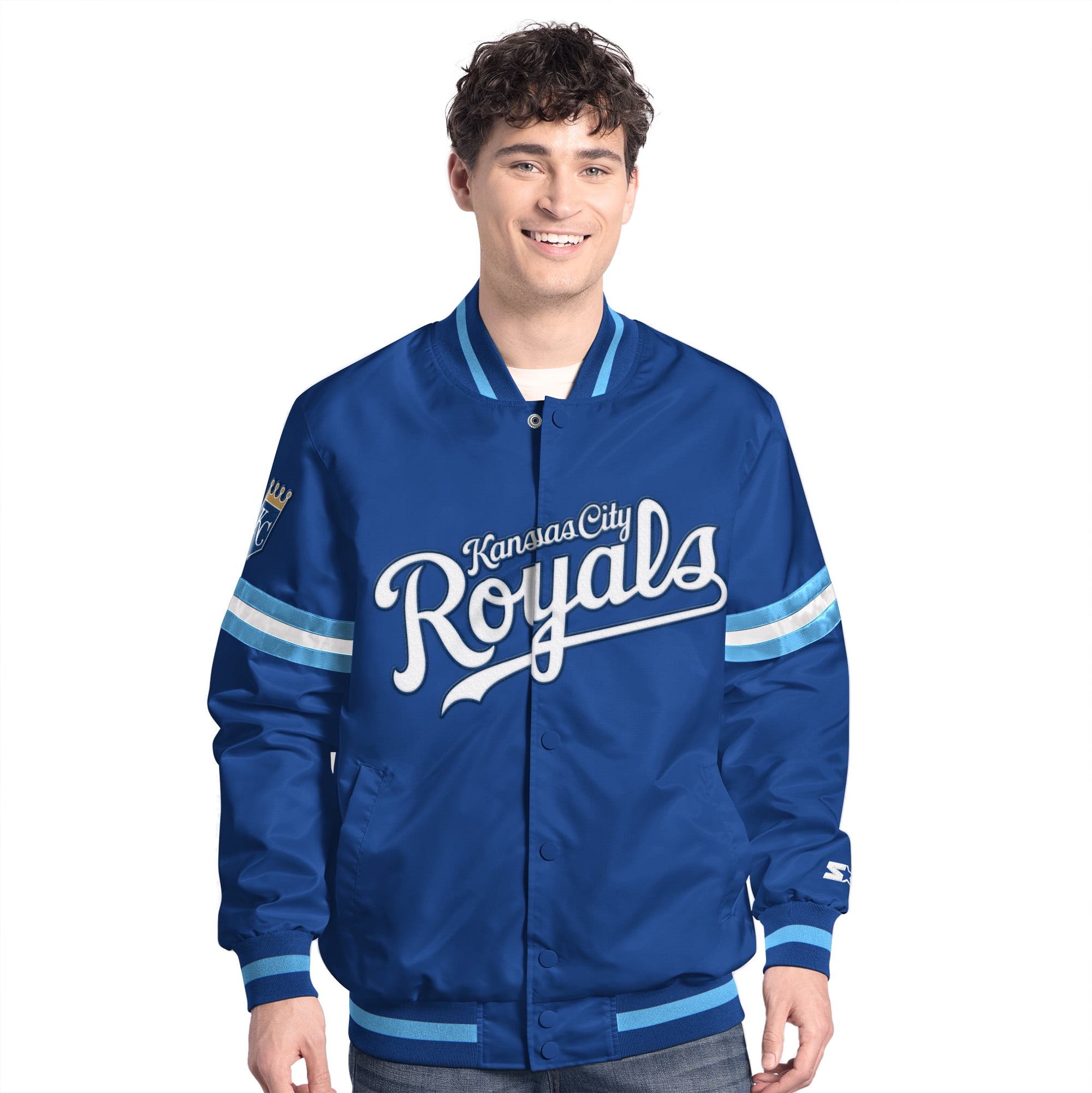 Men's-Starter Royal Kansas City Royals Scout Full-Snap Varsity Jacket ...