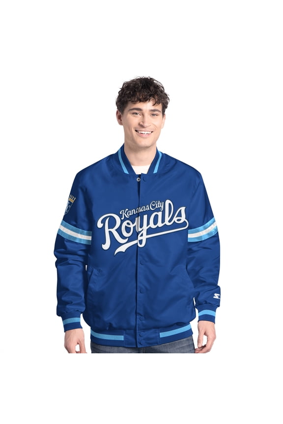 Men's-Starter Royal Kansas City Royals Scout Full-Snap Varsity Jacket