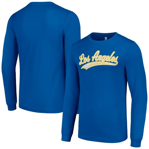 Men's Starter Royal Los Angeles Chargers Tailsweep Long Sleeve T-Shirt