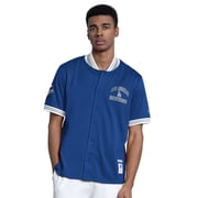 Mens Starter Royal Los Angeles Dodgers Button-Up Short Sleeve Jacket